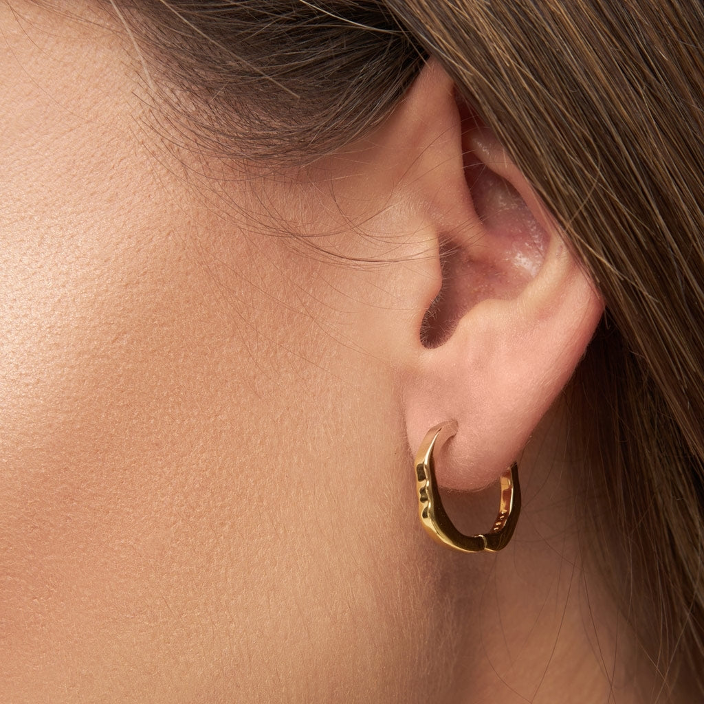 LULU Copenhagen Organic Hoops Pair Hoops Gold plated