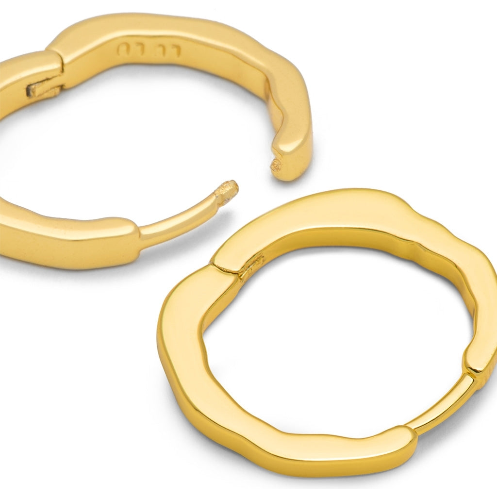 LULU Copenhagen Organic Hoops Pair Hoops Gold plated