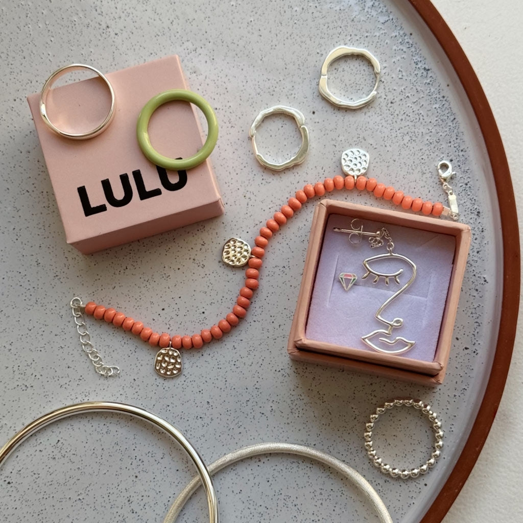 LULU Copenhagen Organic Hoops Pair Hoops Silver Plated