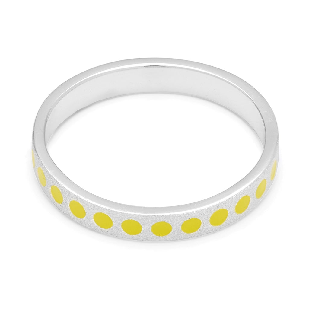 LULU Copenhagen Pattern Ring silver Rings Wild Lime