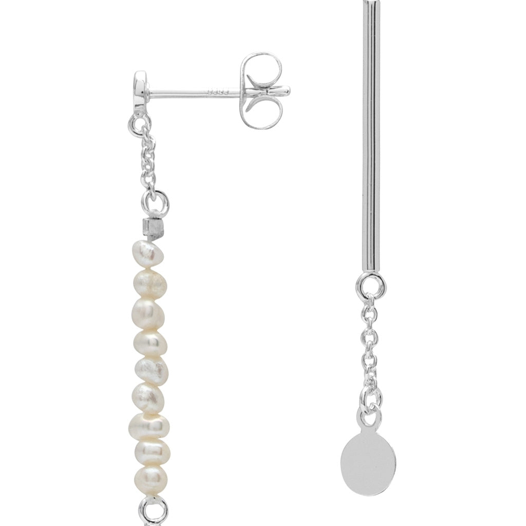 LULU Copenhagen Pearls & Pin earring 1 pcs Ear stud, 1 pcs Silver Plated