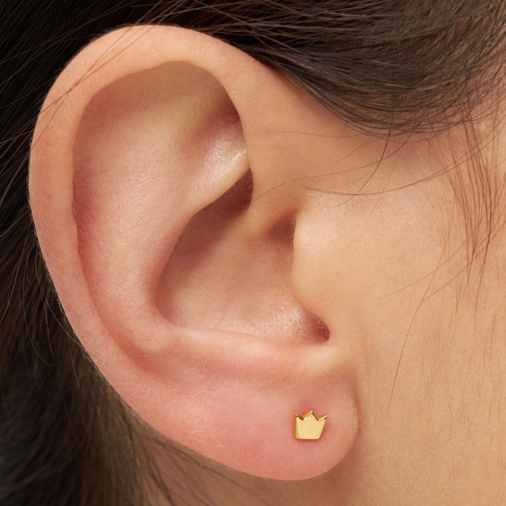 LULU Copenhagen Queen earring 1 pcs Ear stud, 1 pcs Gold plated