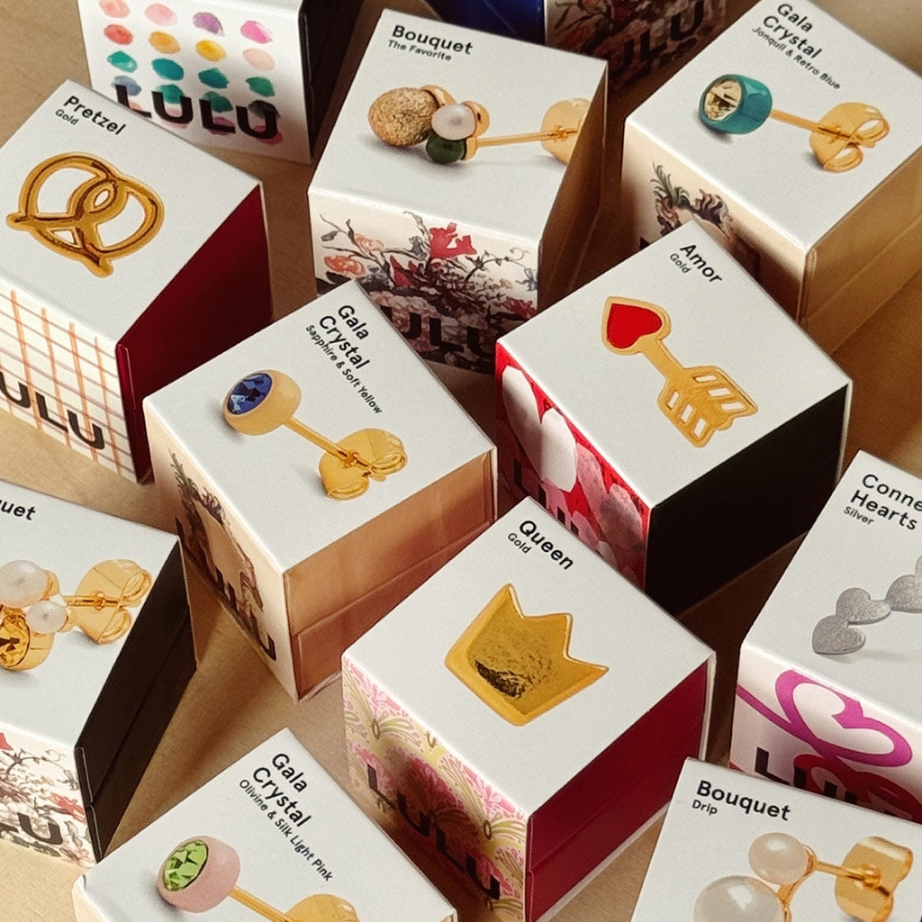 LULU Copenhagen Queen earring 1 pcs Ear stud, 1 pcs Gold plated
