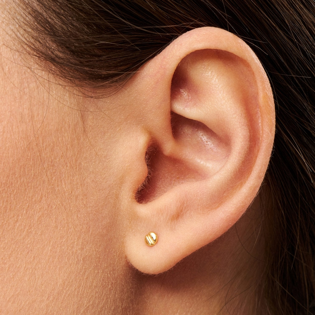 LULU Copenhagen Screw earring 1 pcs Ear stud, 1 pcs Gold plated