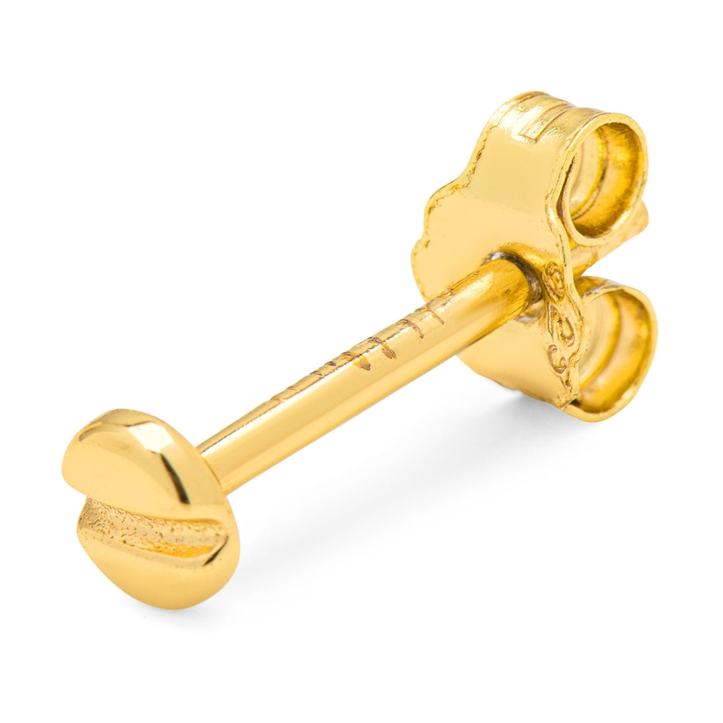 LULU Copenhagen Screw earring 1 pcs Ear stud, 1 pcs Gold plated