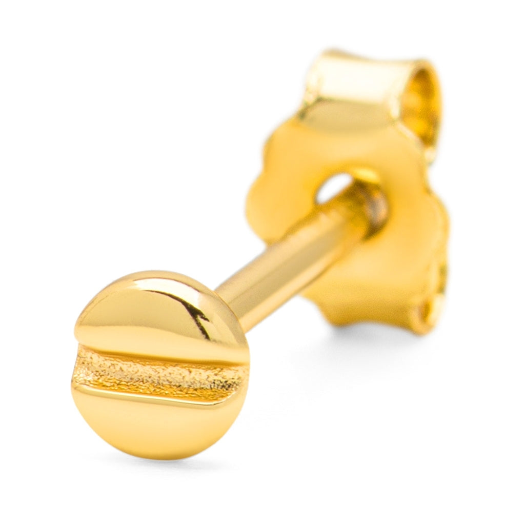 LULU Copenhagen Screw earring 1 pcs Ear stud, 1 pcs Gold plated