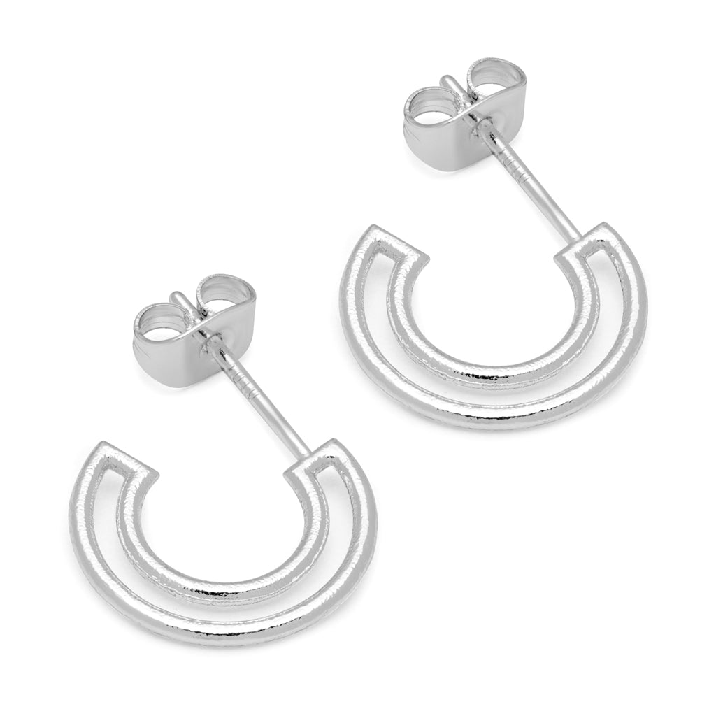 LULU Copenhagen Shape Hoops Pair Hoops Silver Plated