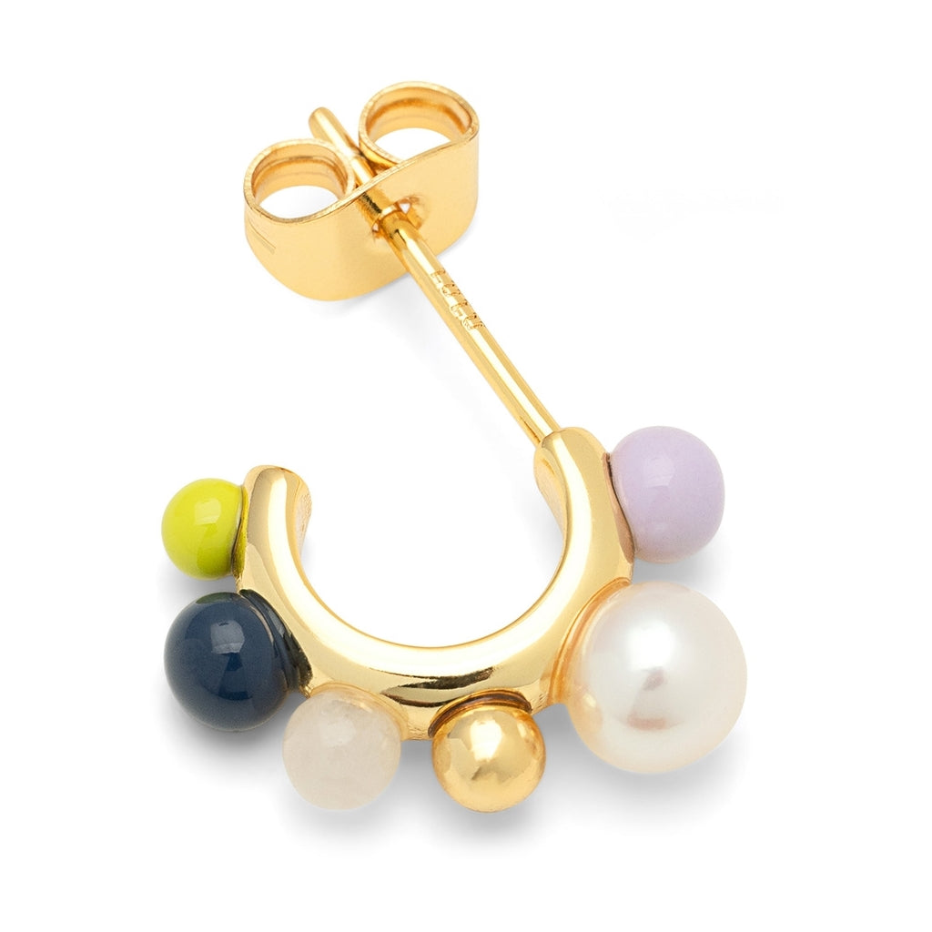 LULU Copenhagen Space Hoops - Pair - Gold plated Hoops Milky Way