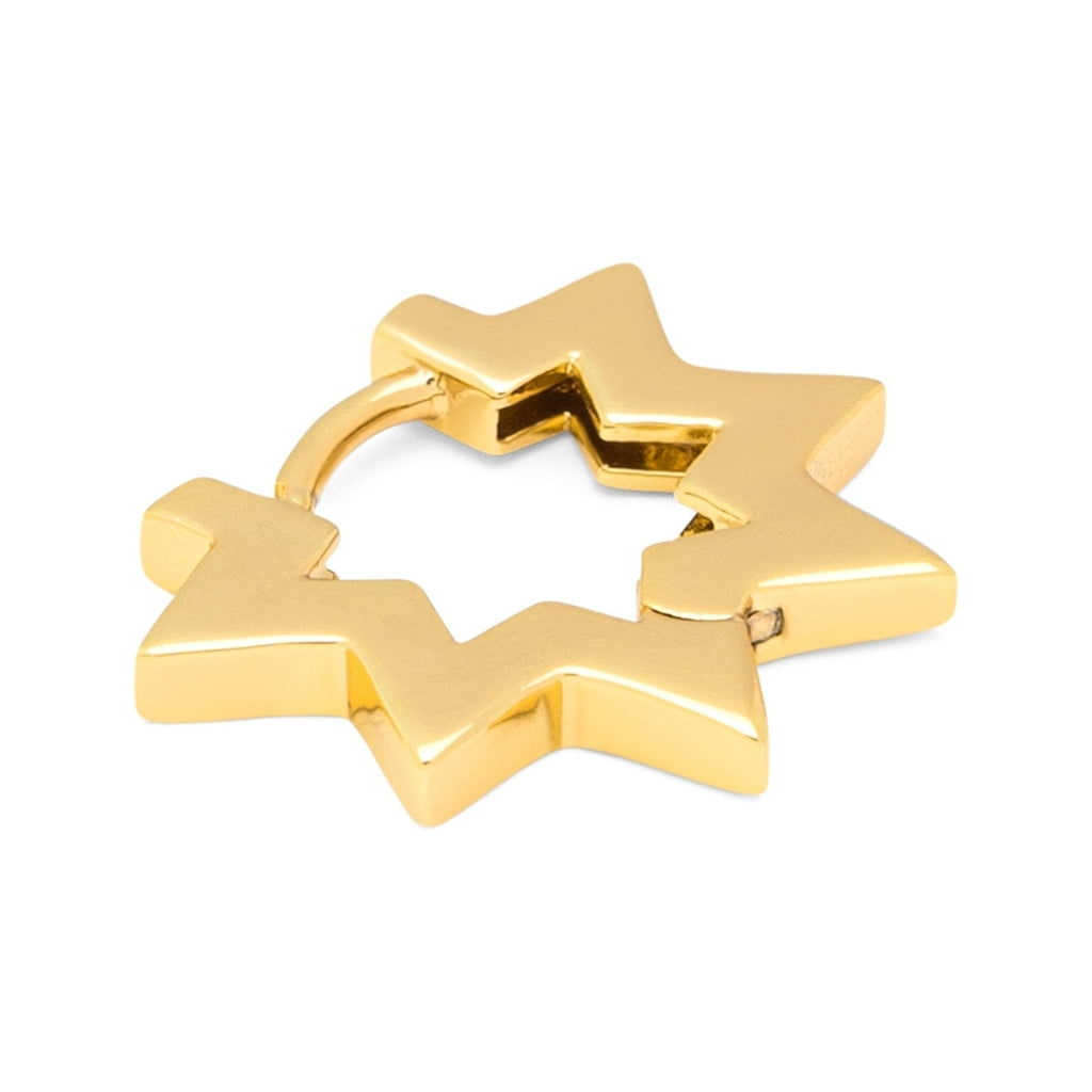 LULU Copenhagen Star Hoops pair Hoops Gold plated