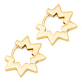Star Hoops pair - Gold plated