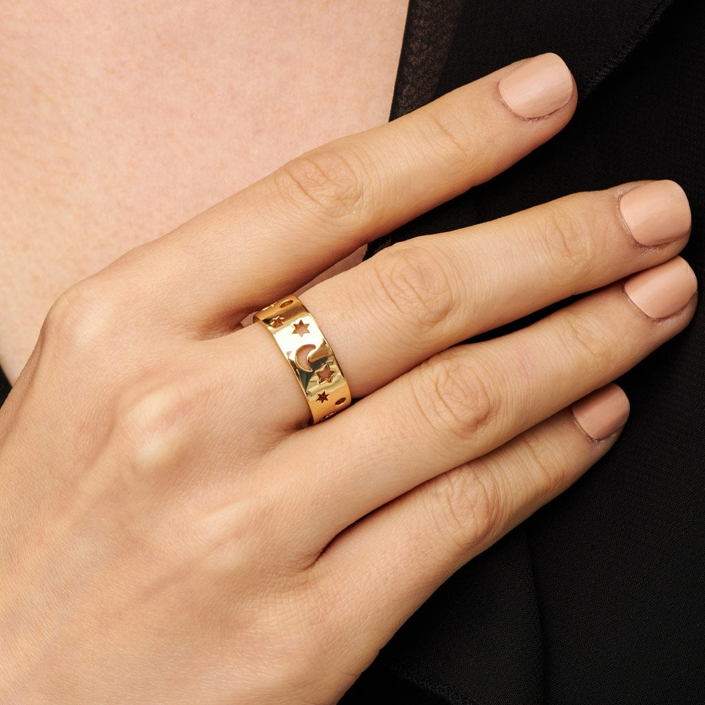 LULU Copenhagen Stardust Ring Rings Gold plated