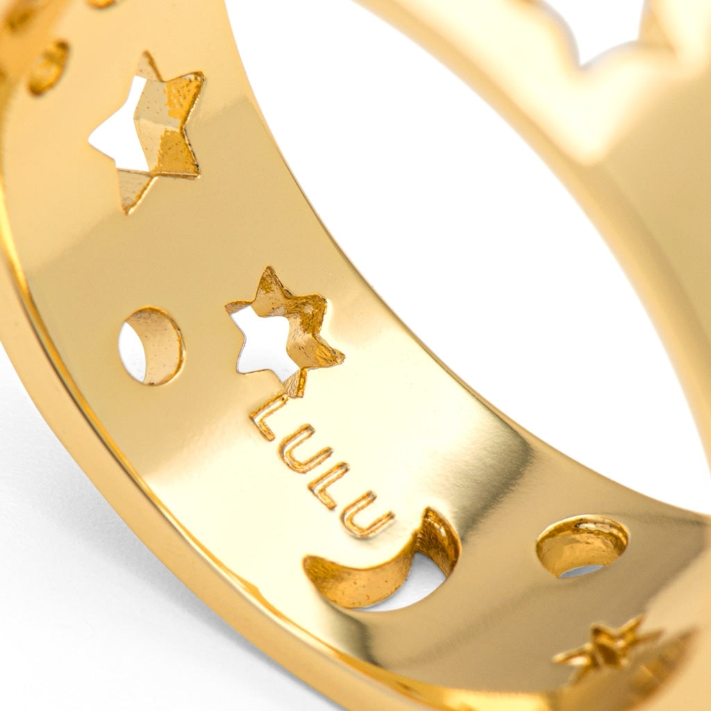 LULU Copenhagen Stardust Ring Rings Gold plated
