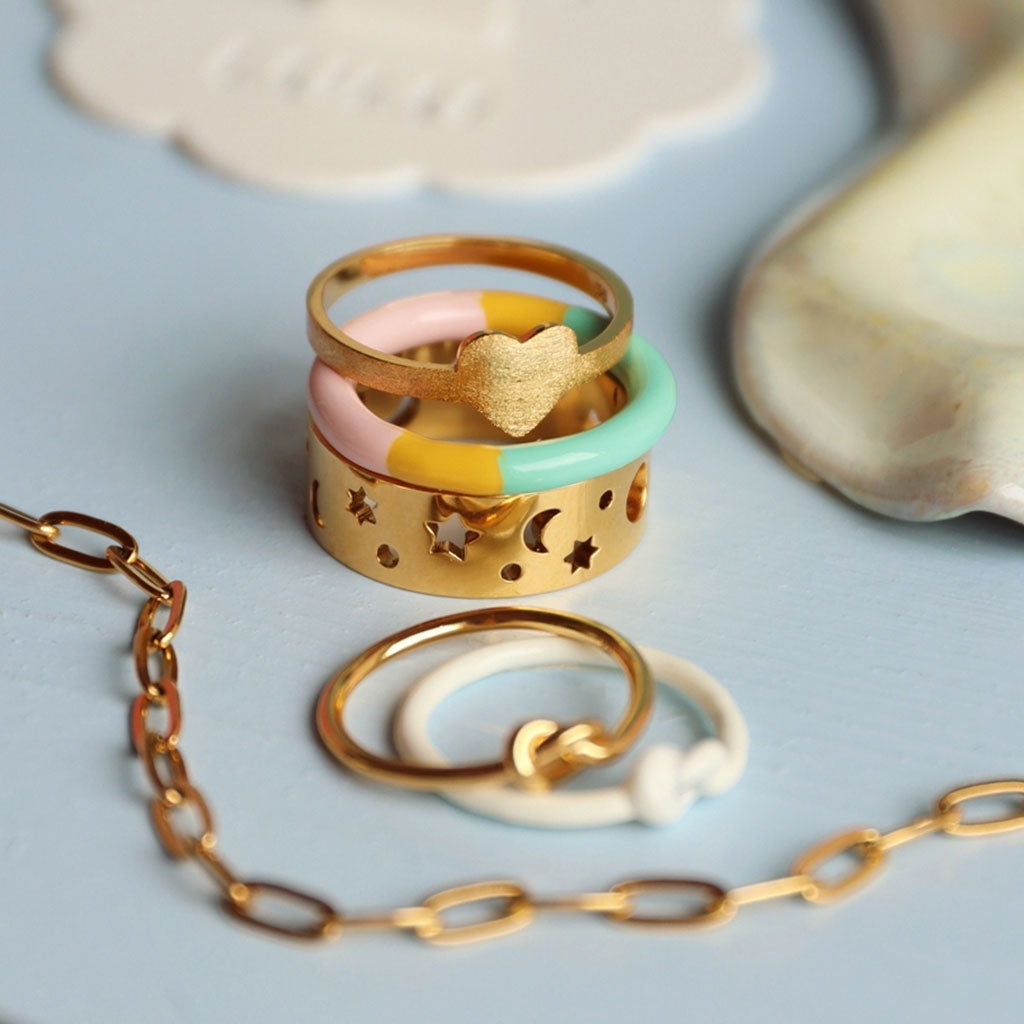 LULU Copenhagen Stardust Ring Rings Gold plated