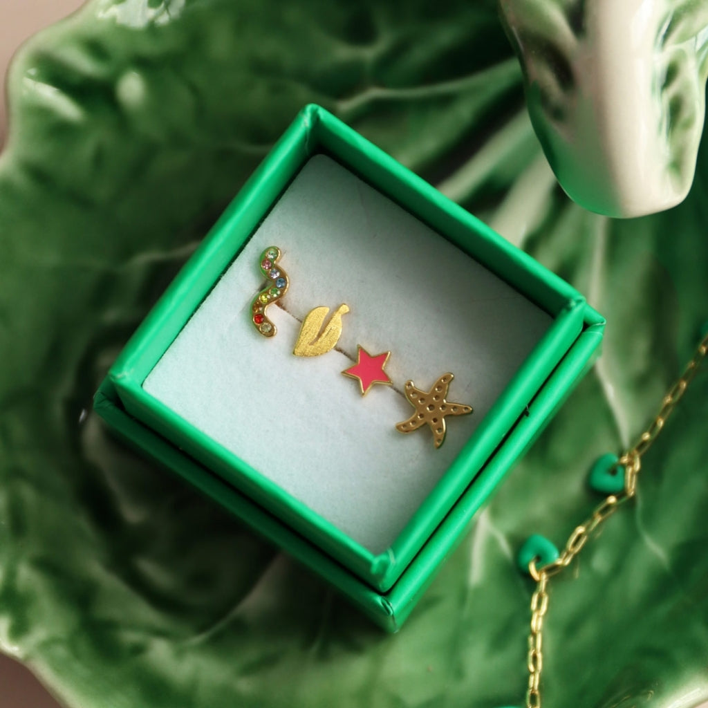 LULU Copenhagen Starfish earring 1 pcs Ear stud, 1 pcs Gold plated