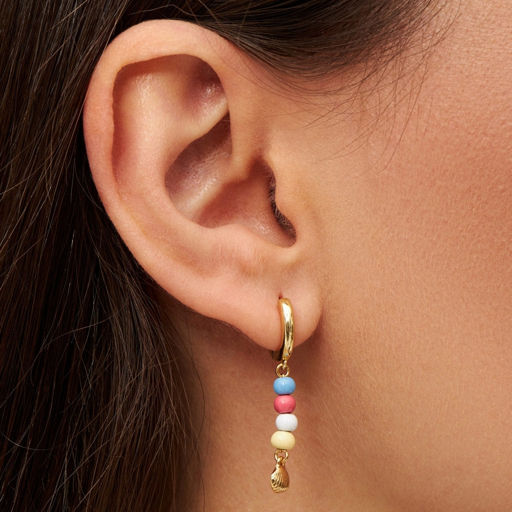 LULU Copenhagen Summer Shell earring 1 pcs Ear stud, 1 pcs Gold plated