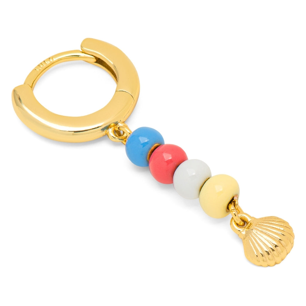 LULU Copenhagen Summer Shell earring 1 pcs Ear stud, 1 pcs Gold plated