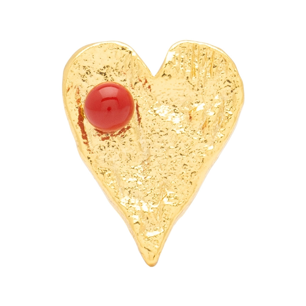 LULU Copenhagen Sweet Heart earring 1 pcs Ear stud, 1 pcs Passion Red