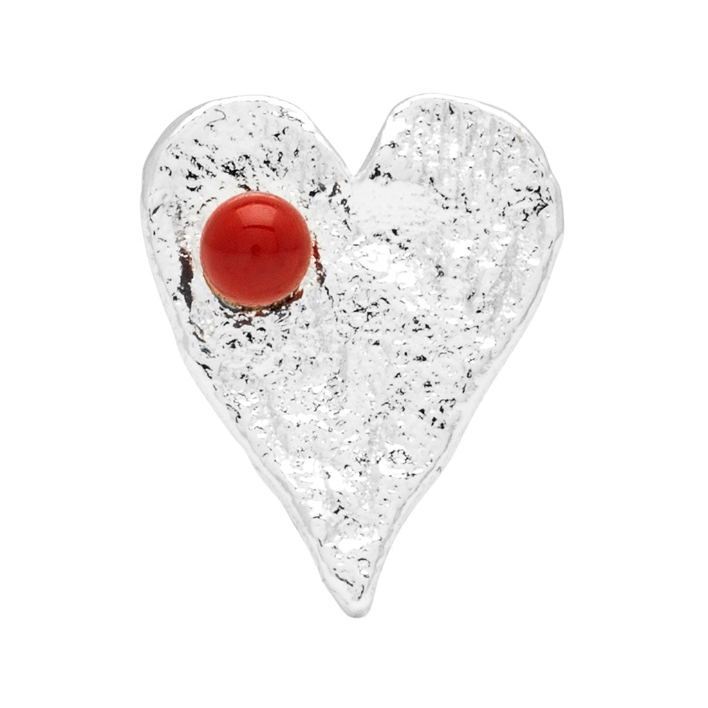 LULU Copenhagen Sweet Heart earring 1 pcs Ear stud, 1 pcs Passion Red