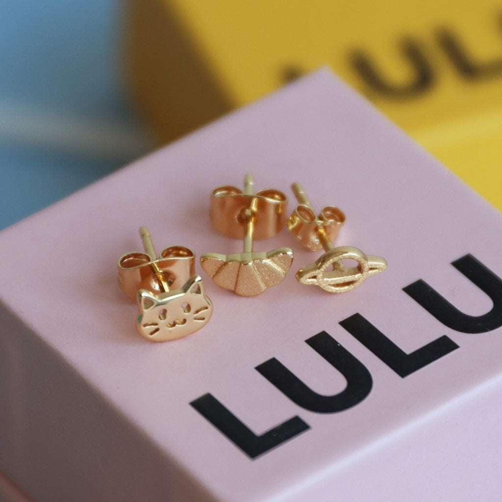 LULU Copenhagen The Cat earring 1 pcs Ear stud, 1 pcs Gold plated
