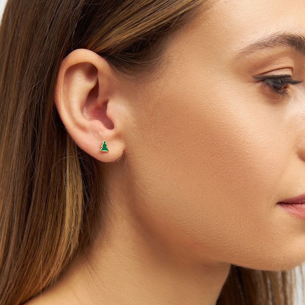 LULU Copenhagen The Green Tree earring 1 pcs Ear stud, 1 pcs Green