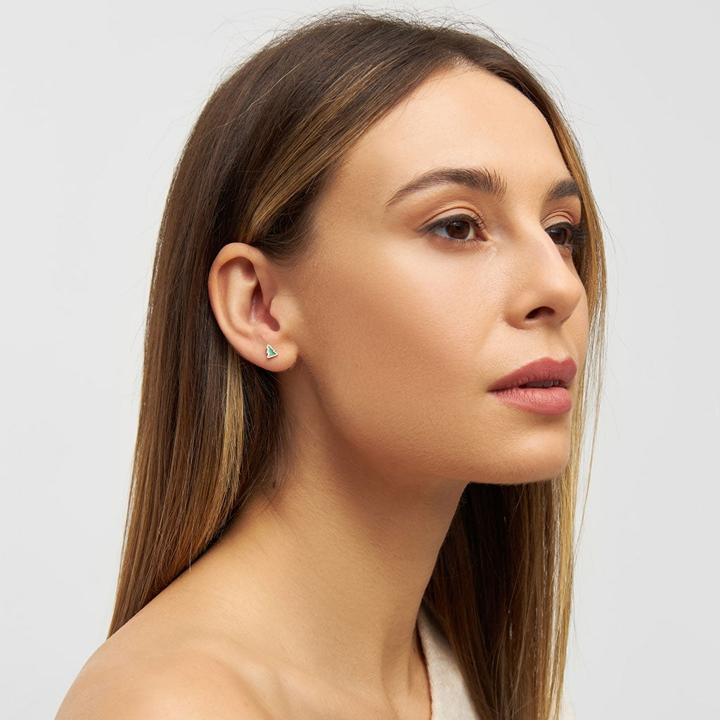 LULU Copenhagen The Green Tree earring 1 pcs Ear stud, 1 pcs Green