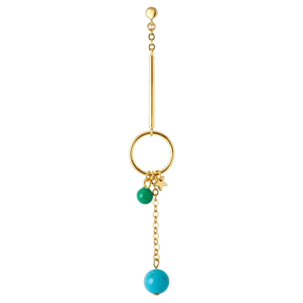 LULU Copenhagen Topping Long Loop earring 1 pcs Ear stud, 1 pcs Gold plated