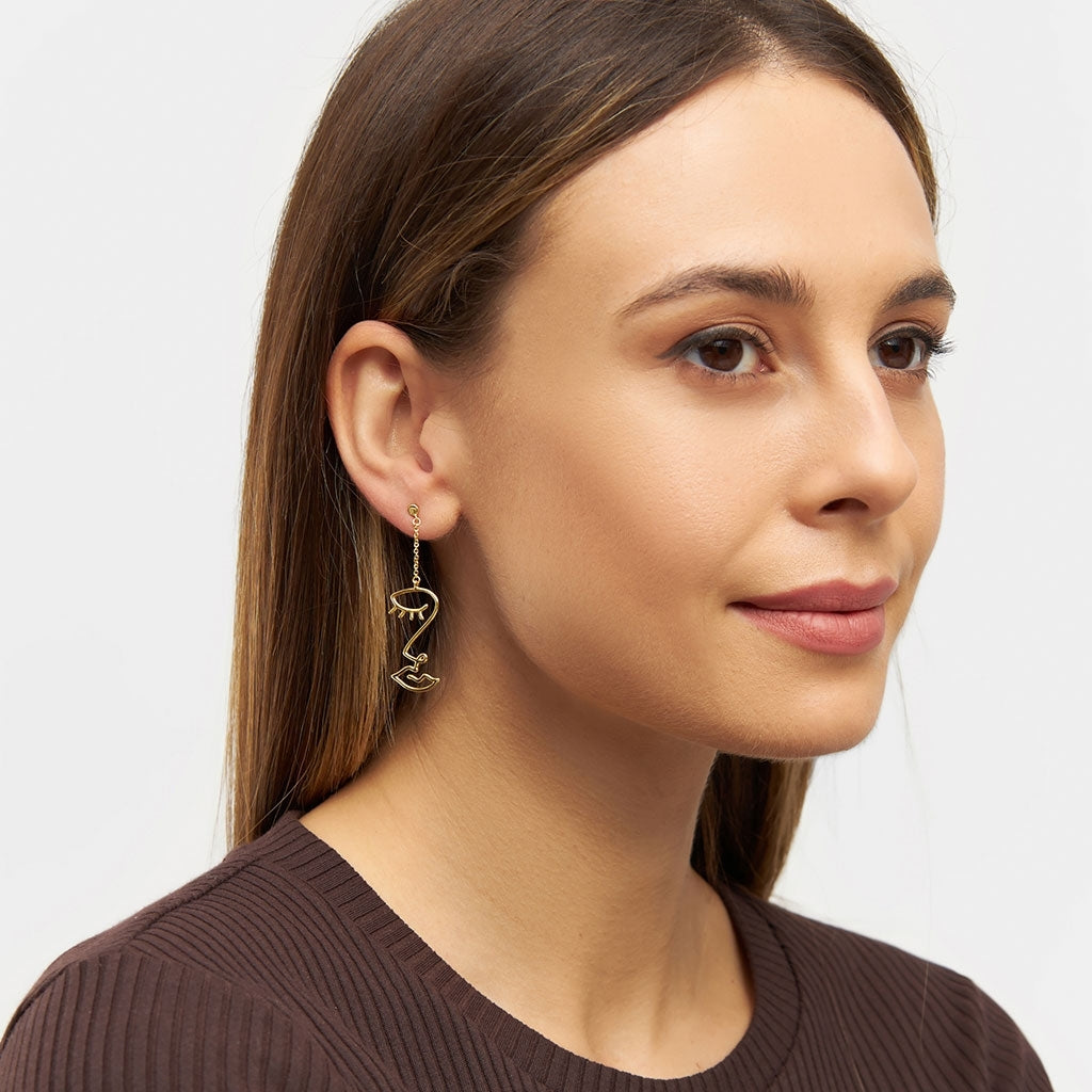 LULU Copenhagen Topping Long Woman earring 1 pcs Ear stud, 1 pcs Gold plated