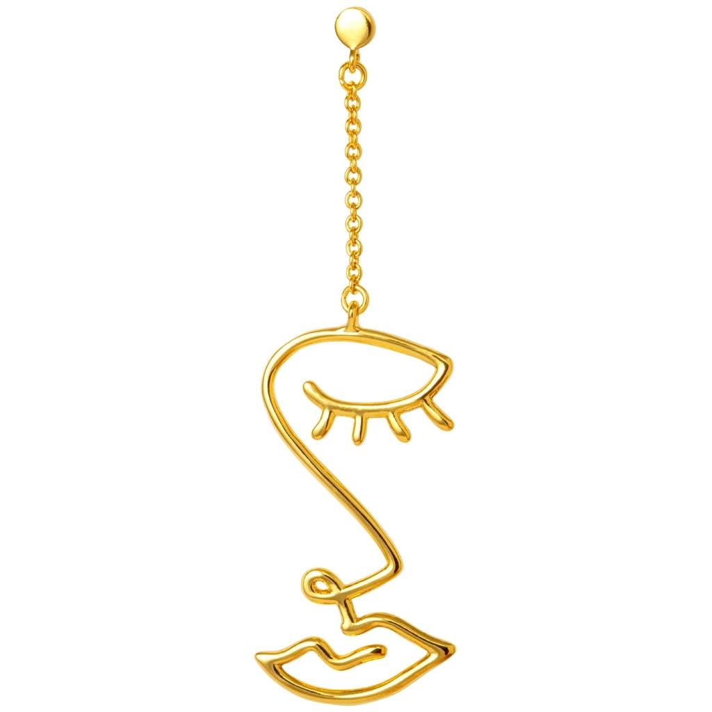 LULU Copenhagen Topping Long Woman earring 1 pcs Ear stud, 1 pcs Gold plated