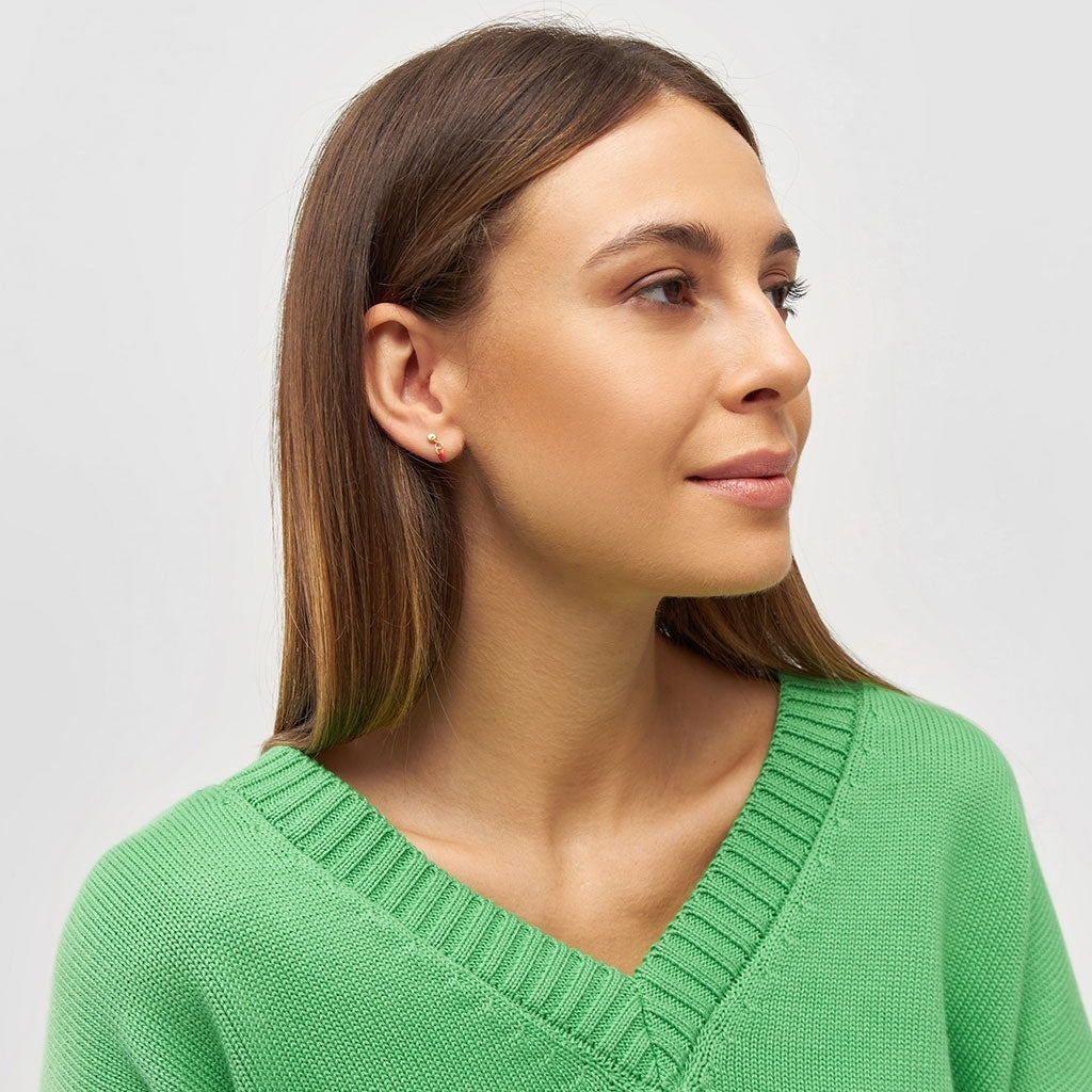 LULU Copenhagen Love U Dangling earring 1 pcs Ear stud, 1 pcs Lipstick Red