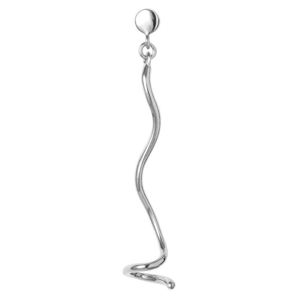 LULU Copenhagen Topping Short Swirl earring 1 pcs Ear stud, 1 pcs Silver Plated