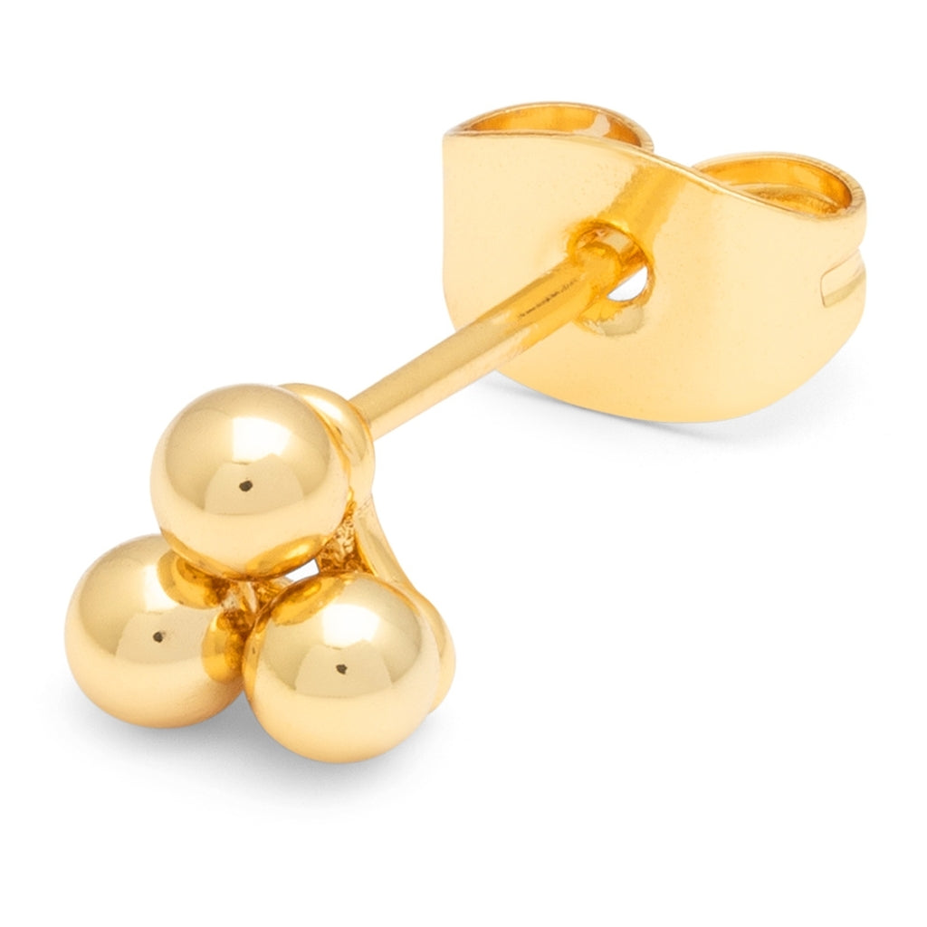 LULU Copenhagen Trio earring 1 pcs Ear stud, 1 pcs Gold plated