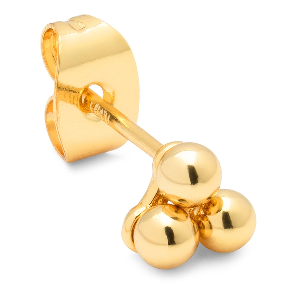 LULU Copenhagen Trio earring 1 pcs Ear stud, 1 pcs Gold plated
