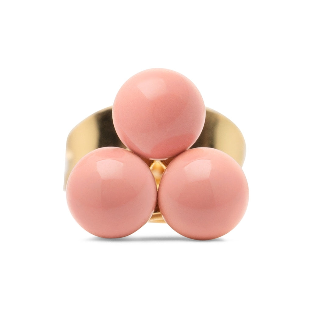 LULU Copenhagen Trio earring 1 pcs - enamel Ear stud, 1 pcs Burnt Coral