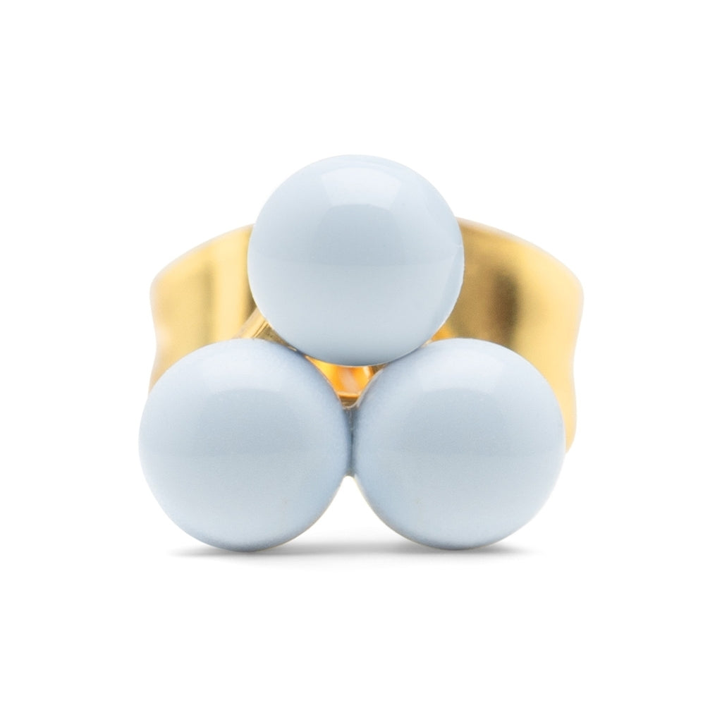 LULU Copenhagen Trio earring 1 pcs - enamel Ear stud, 1 pcs Skyride Blue