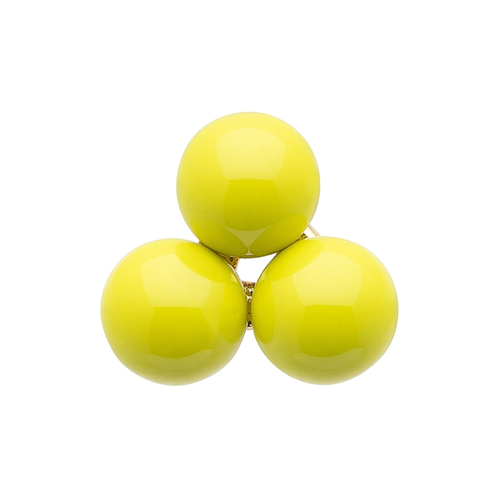 LULU Copenhagen Trio earring 1 pcs - enamel Ear stud, 1 pcs Wild Lime
