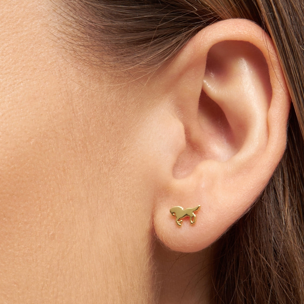 LULU Copenhagen Wild Horse earring 1 pcs Ear stud, 1 pcs Gold plated