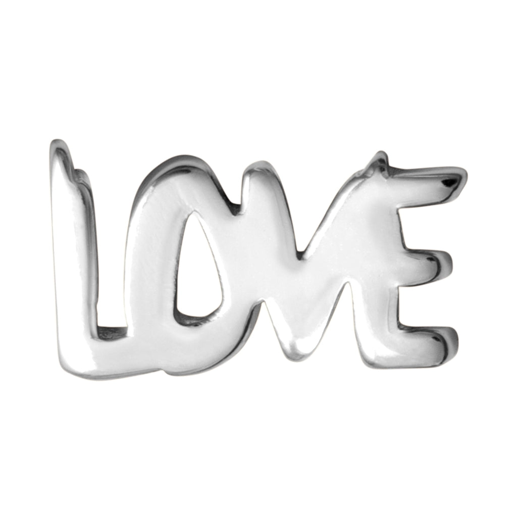 LULU Copenhagen Word Love earring 1 pcs Ear stud, 1 pcs Silver