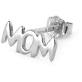 Word Mom earring 1 pcs - Silver