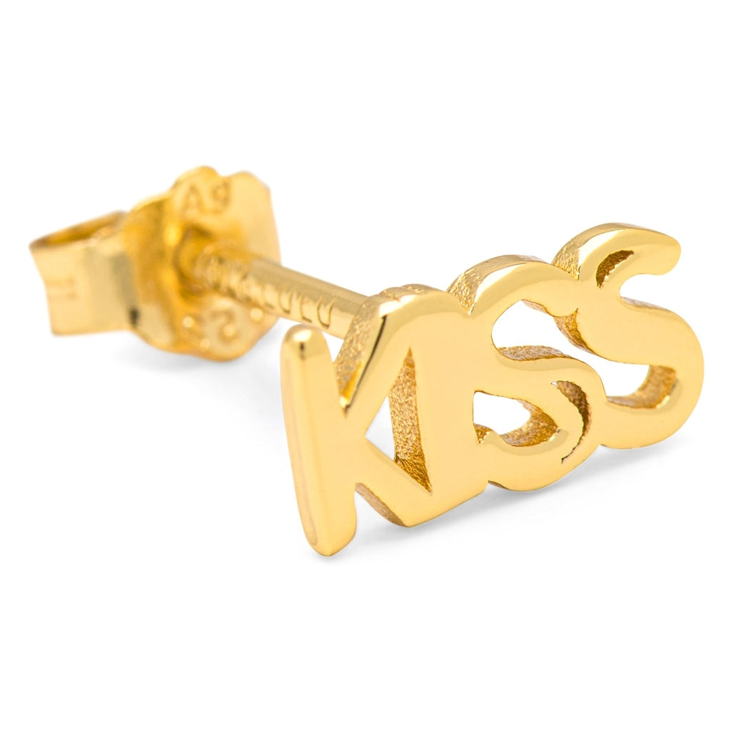 LULU Copenhagen Word Kiss earring 1 pcs Ear stud, 1 pcs Gold plated