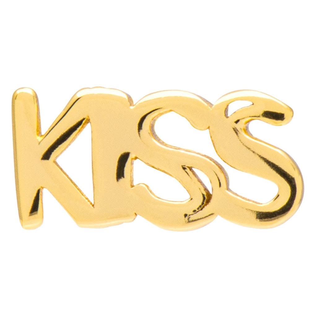 LULU Copenhagen Word Kiss earring 1 pcs Ear stud, 1 pcs Gold plated