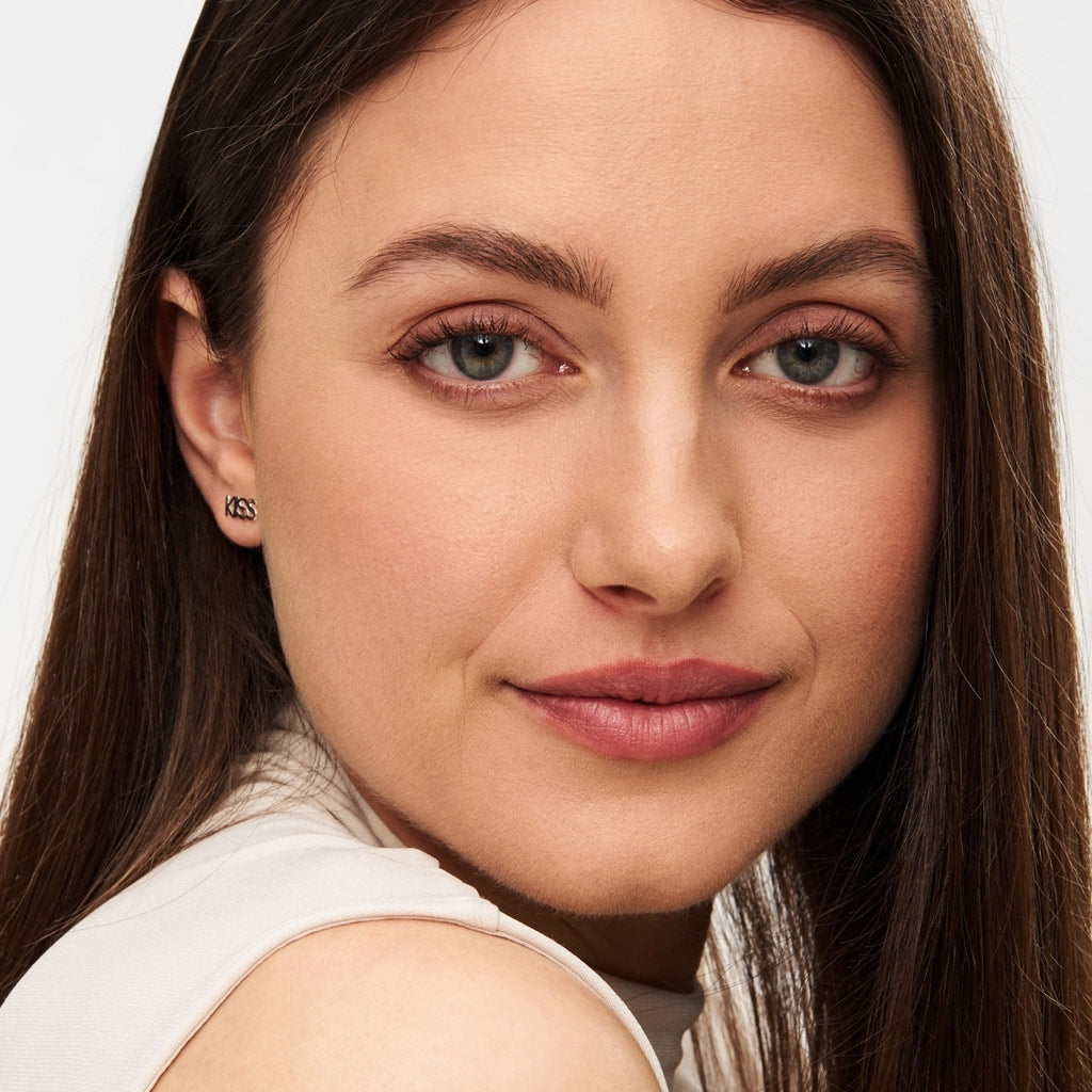 LULU Copenhagen Word Kiss earring 1 pcs Ear stud, 1 pcs Silver