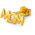 Word Mom earring 1 pcs - Gold plated