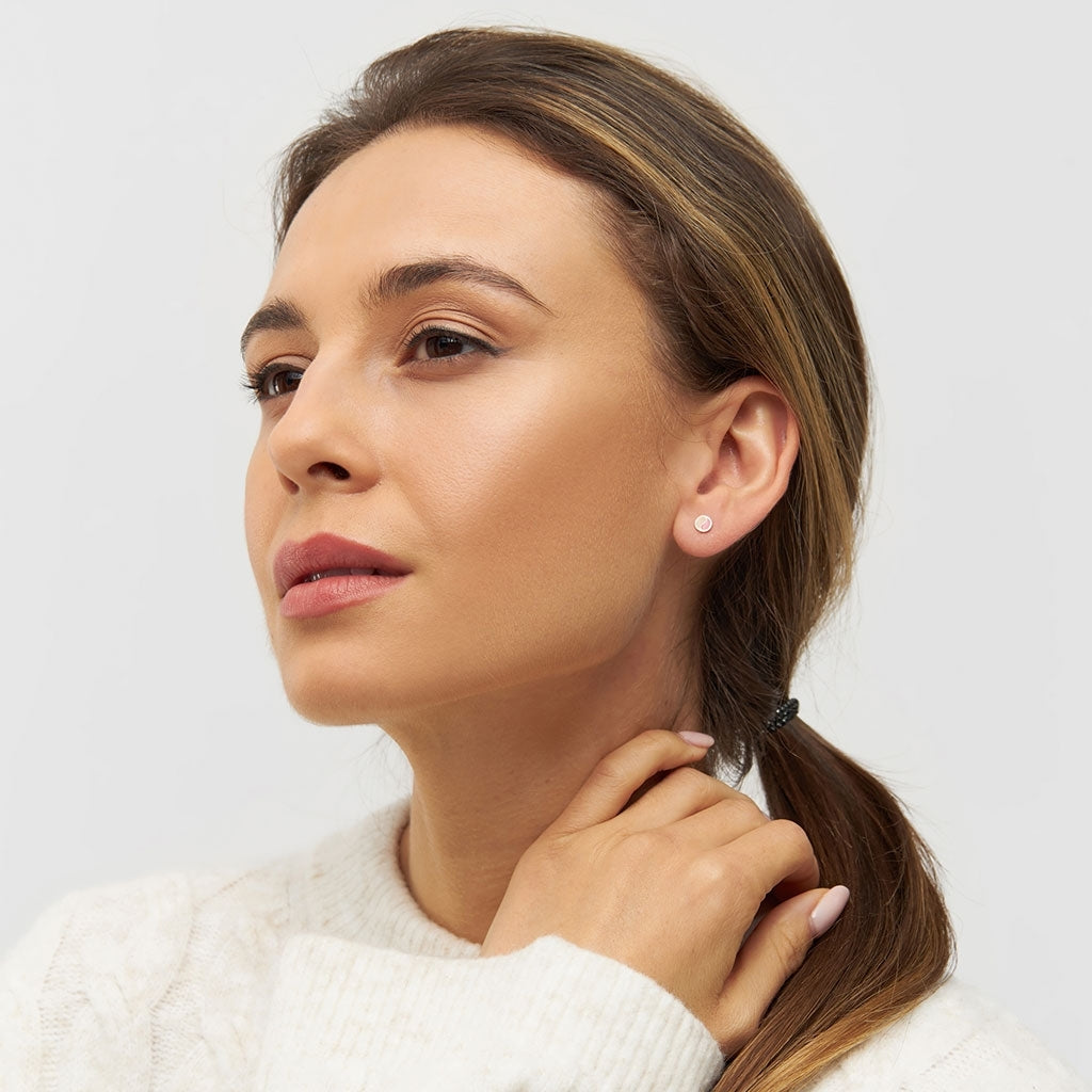 LULU Copenhagen Yin Yang 1 earring pcs Ear stud, 1 pcs Pink/Buttercream