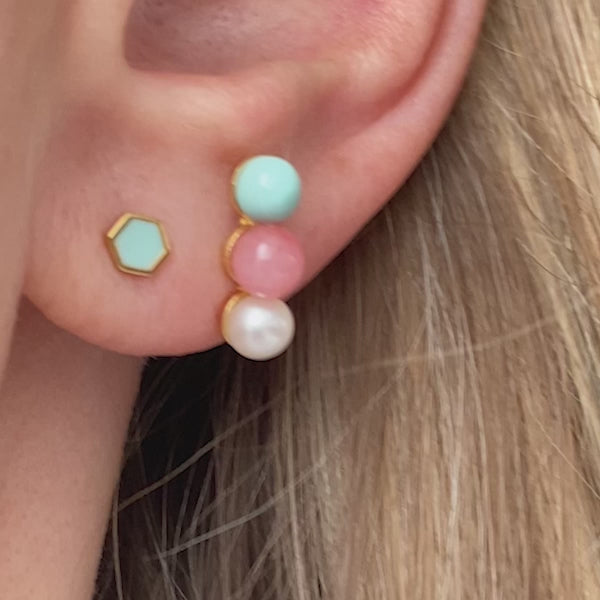 LULU Copenhagen Honey earring 1 pcs Ear stud, 1 pcs Mint