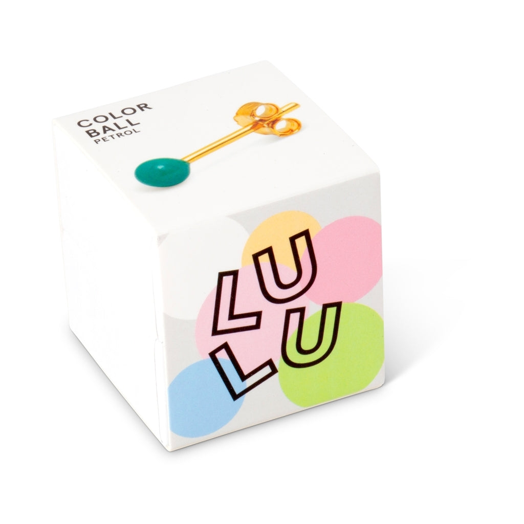 LULU Copenhagen Color Ball earring 1 pcs Ear stud, 1 pcs Petrol