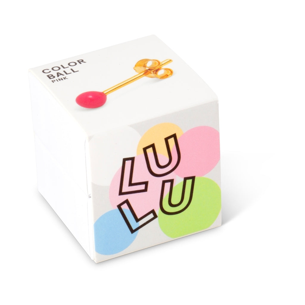 LULU Copenhagen Color Ball earring 1 pcs Ear stud, 1 pcs Pink