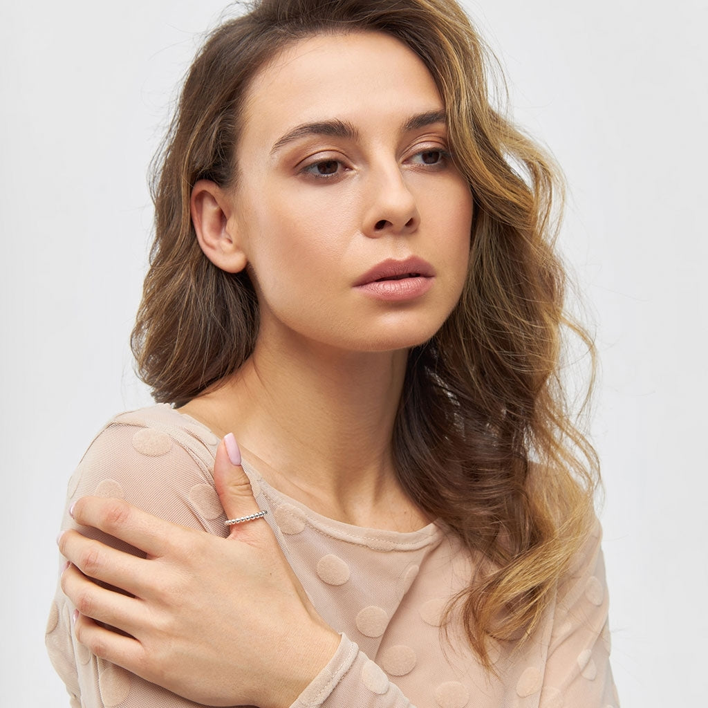 LULU Copenhagen Color Ball Ring Rings Silver