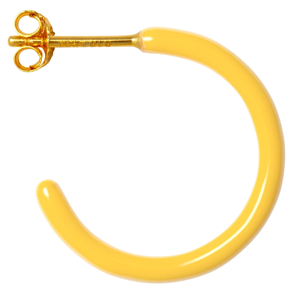 LULU Copenhagen Color Hoops Medium pair Hoops Yellow