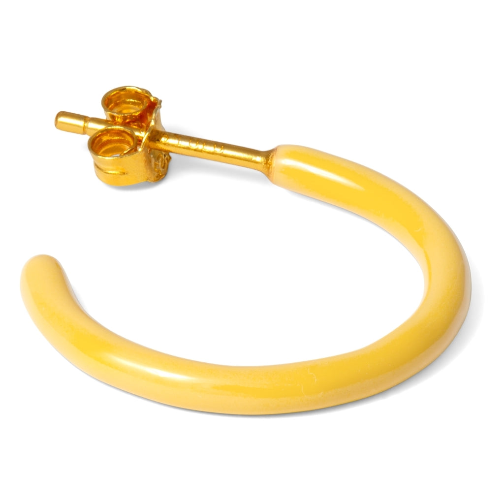 LULU Copenhagen Color Hoops Medium pair Hoops Yellow