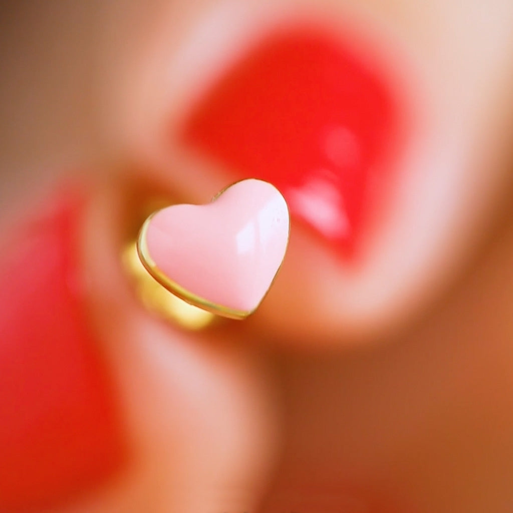 LULU Copenhagen Love U earring 1 pcs Ear stud, 1 pcs Burnt Coral